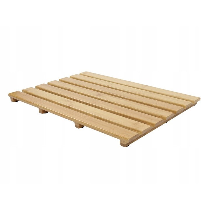 Covoras de baie MPLCo, bambus, antiderapant, ecologic, 53x35x2.5cm