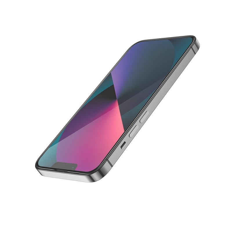 Folie Sticla Securizata Upzz Borofone Lion TG12, Compatibila Cu iPhone 12, Full Cover, Ultra Rezistenta