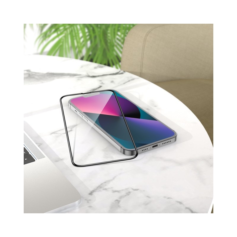 Folie Sticla Securizata Upzz Borofone Lion TG12, Compatibila Cu iPhone 12, Full Cover, Ultra Rezistenta