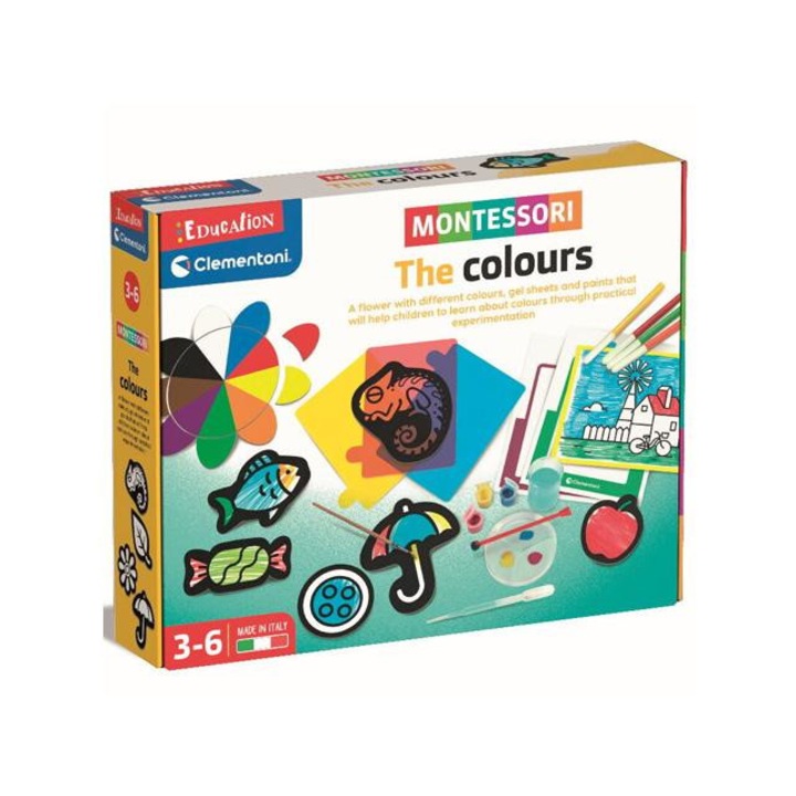 Clementoni 25502226 Montessori - A színek felfedezése fejlesztőjáték - Clementoni