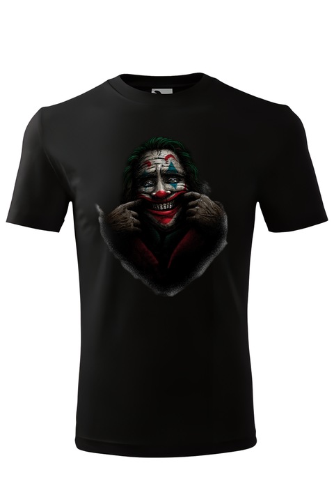 Joker Arc Póló, Uniszex, 100% Pamut, Fekete, Fekete