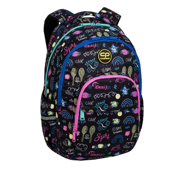 Ученическа раница CoolPack, Basic Plus, Tennis star, 31x46x19, Многоцветен