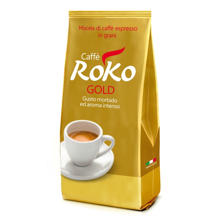 Cafea boabe, 100% Arabica, CaffeRoko, Amestec Gold, 1kg