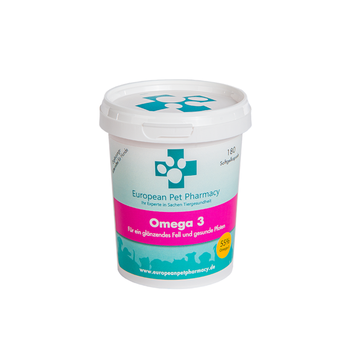 Supliment nutritiv pentru caini si pisici, European Pet Pharmacy, Omega 3, 180 capsule