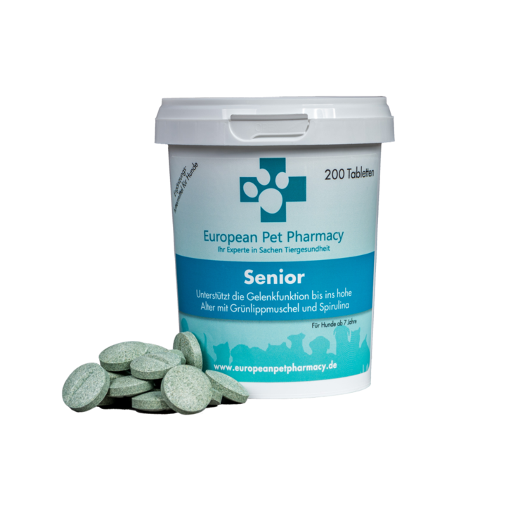Minerale pentru caini, European Pet Pharmacy, Senior, 7+ ani, 200 tablete