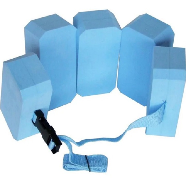 Centura pentru inot copii cu 5 elementi din spuma plastazote, albastru, 39 cmx 15.5 cmx 3 cm