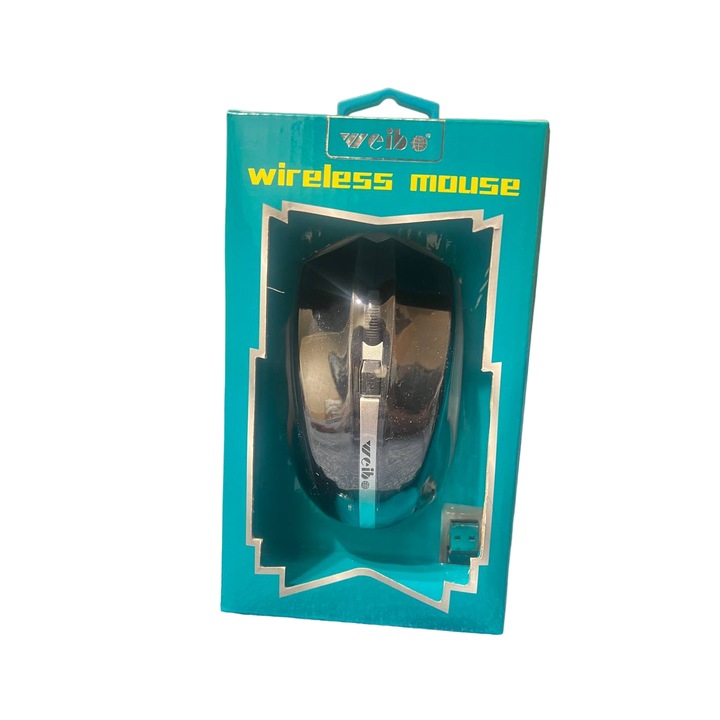 Безжична мишка WEIBO, 2.4 Ghz, черна, 3200 DPI