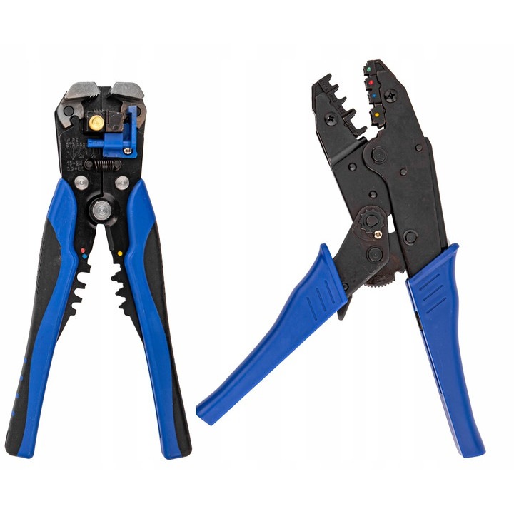 Комплект от 2 клещи и 5 матрици за кримпване на кабели 0,5 mm² - 16 mm² (S11073)