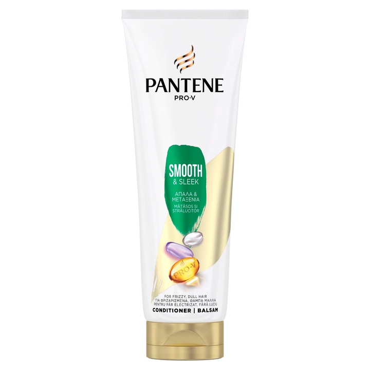 Balsam Pantene Pro-V Smooth & Sleek pentru par indisciplinat, 220 ml