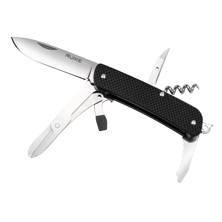 Нож RUIKE M31-B, Сгъваем, Ежедневен, Мултифункционален, Черен