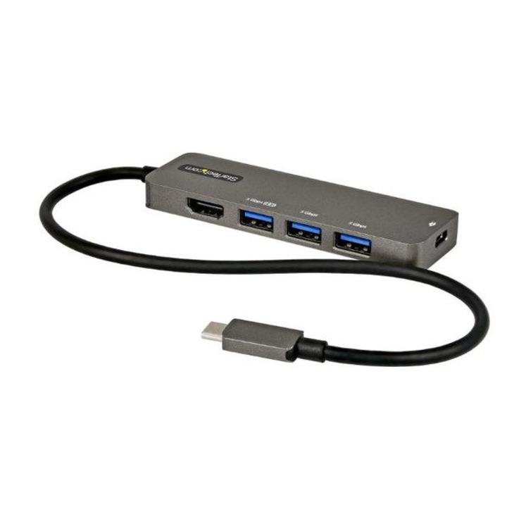 Докинг станция, Startech, DKT30CHPD3 и порт репликатор USB 3.2, Gen 1, Type-C, DKT30CHPD3, черен/сив