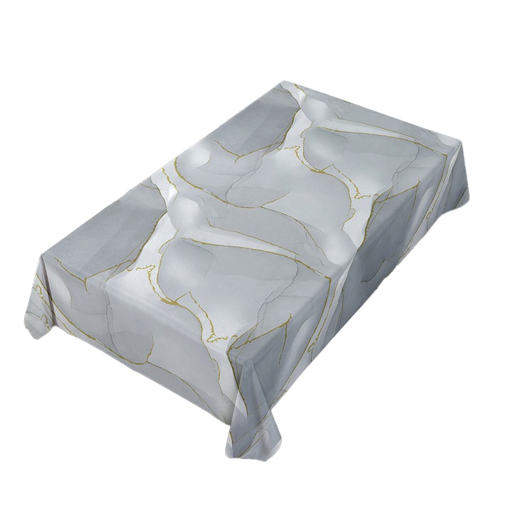 YANYXR PVC asztalterítő, hő- és karcálló, 140x180cm, fehér