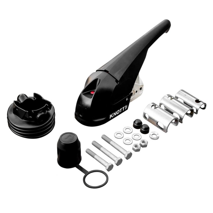 Carlig cu bila KNOTT KS30 cu stabilizator pentru o remorca de 3000 kg cu bara de tractiune tubulara de 35-50 mm