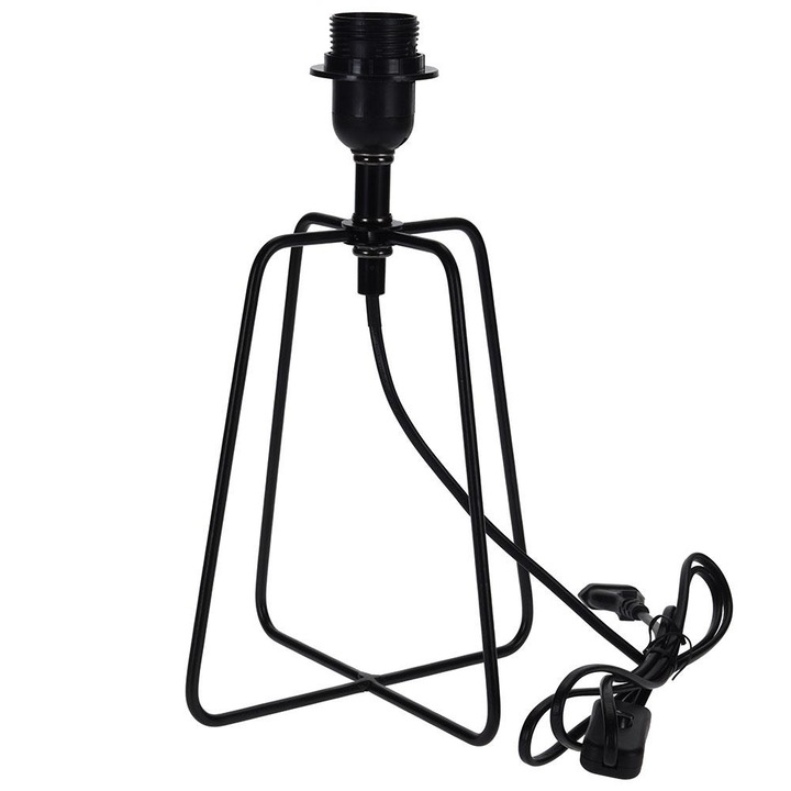 Черна метална настолна лампа