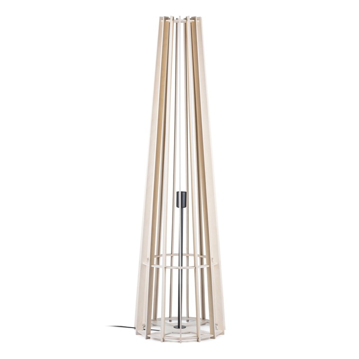 Lampa De Podea, Luminex, Plywood, Design Original, Materiale De Inalta Calitate, Posibilitatea De A Utiliza Becuri Led, 130 Cm, Incolora