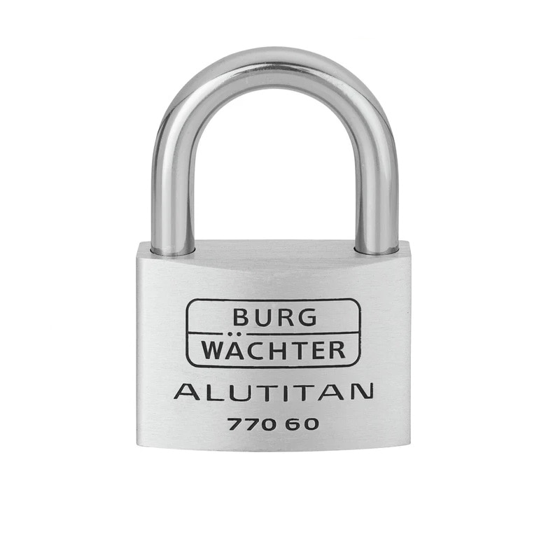 Burg Wächter – Lucchetto 770 in alluminio titan, 30 mm SB, 1 pezzi, 105021883
