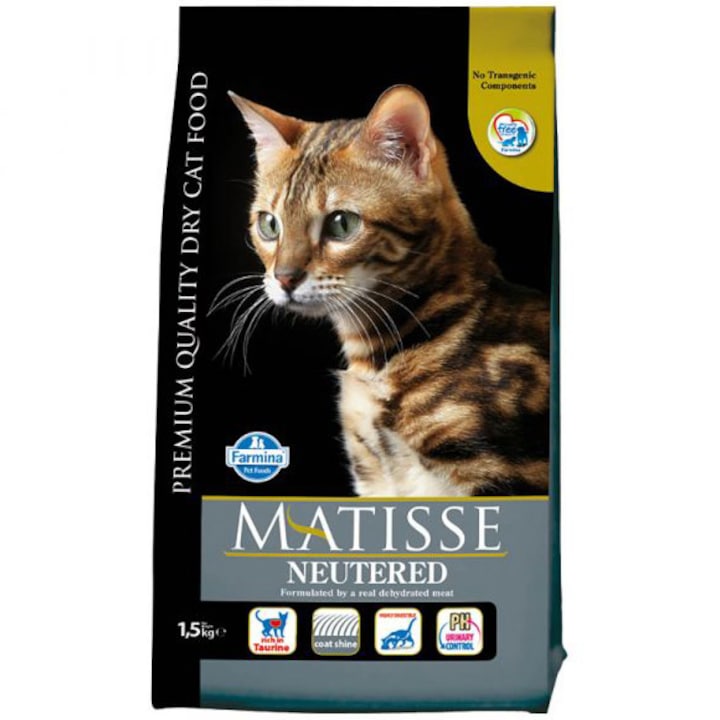 Matisse száraz macskaeledel ivartalanított macskák számára, 1,5 kg