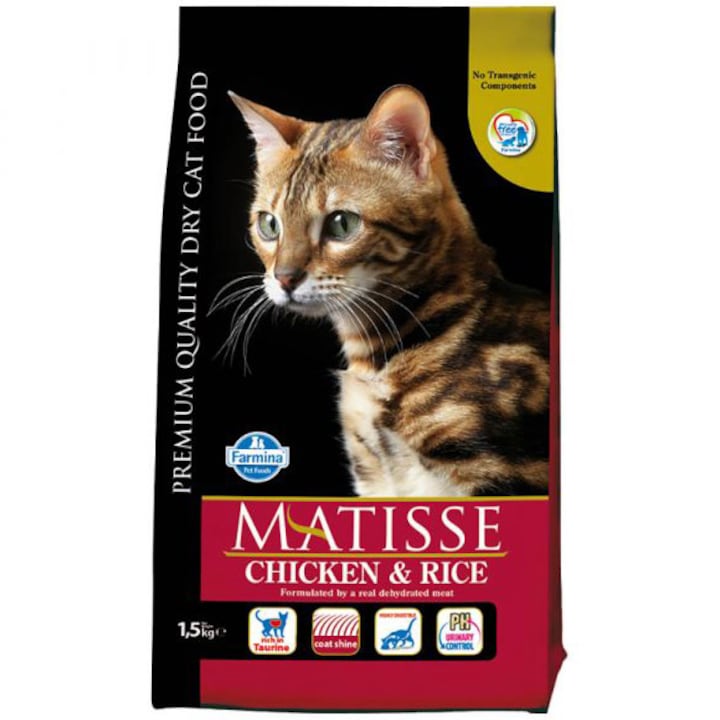 Matisse száraz eledel macskáknak, csirke, rizs 1,5 kg