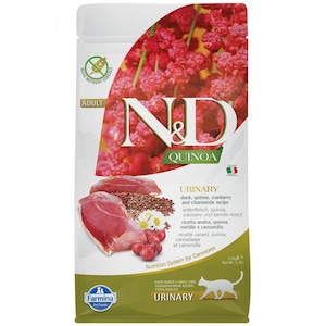 Hrana uscata pentru pisici N&D, urinary, quinoa, rata, 1.5 Kg