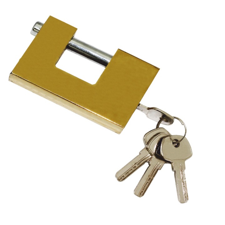 Правоъгълен бронзов катинар с щампа 90 мм