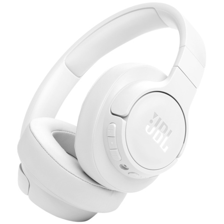 Безжични слушалки Оver-ear JBL Tune 770NC, Adaptive Noise Cancelling, Bluetooth, Multi-Point, Бял