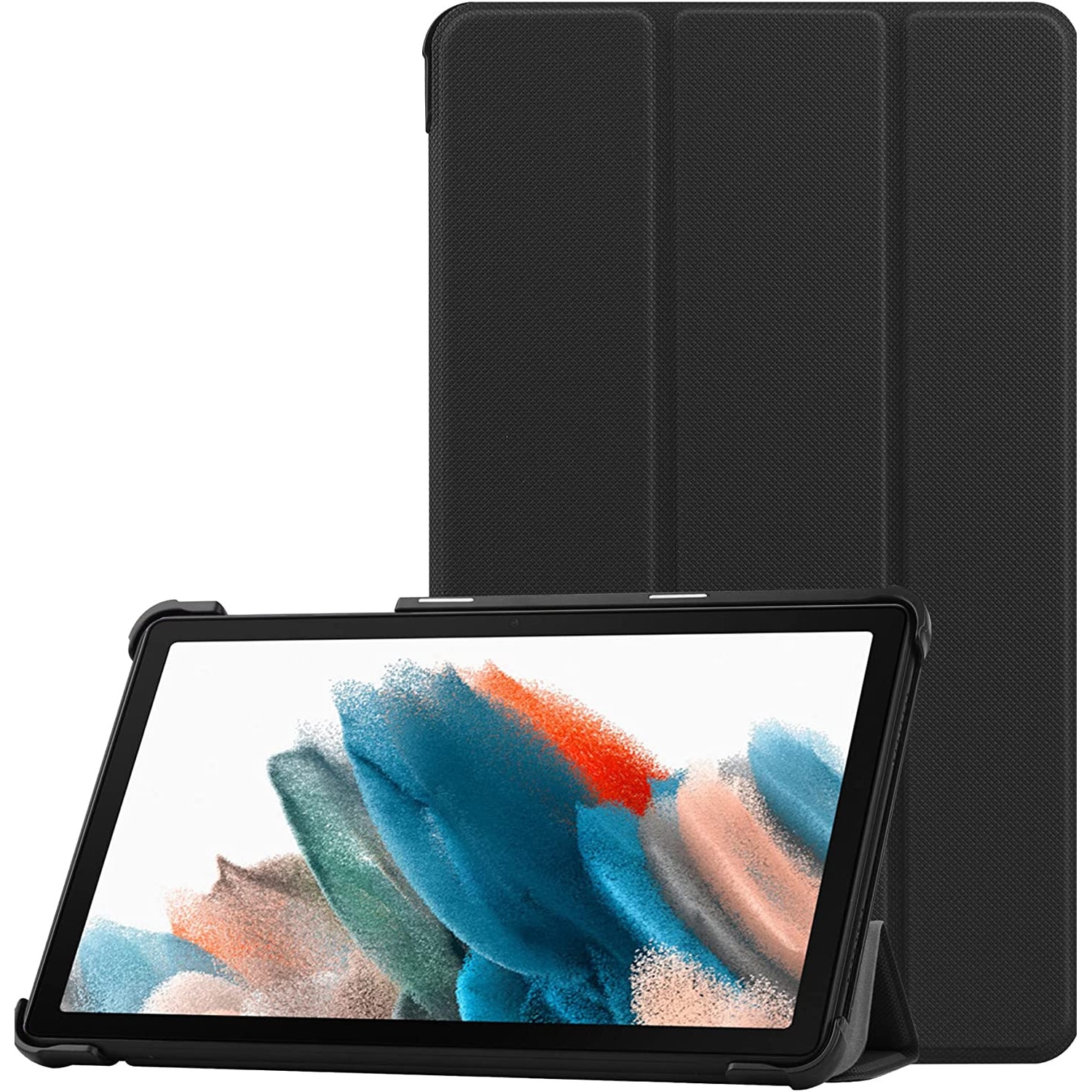 Husa Slim Sigloo, Smart Cover, Trifold, pentru tableta Samsung Galaxy Tab A8 10.5inch (2022/2021) SM-X200 / X205 / X207, model Simple Black