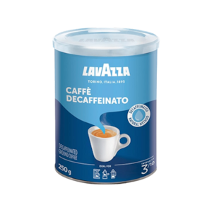 Cafea macinata Lavazza decofeinizata, cutie metalica 250g