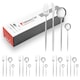 Set de 24 Tacamuri din INOX, WELUVFIT, Q334, Otel inoxidabil, 24 Piese, 6 Persoane, Argintiu