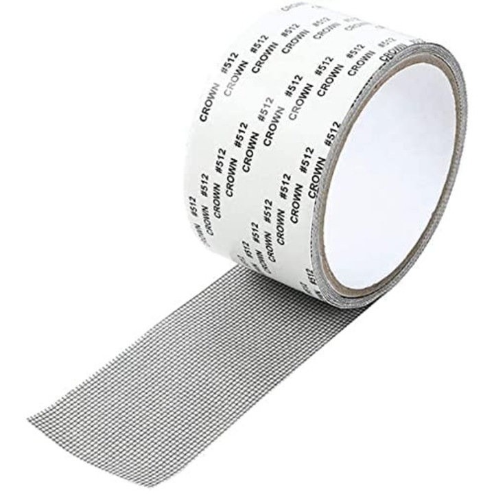 Banda Adeziva din Fibra de Sticla Pentru Reparare Plase de Tantari, 5 x 180 cm, Negru, MaffStuff®