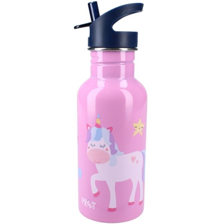 Bidon de baut Prêt Drink up! Pink din inox, 500 ml