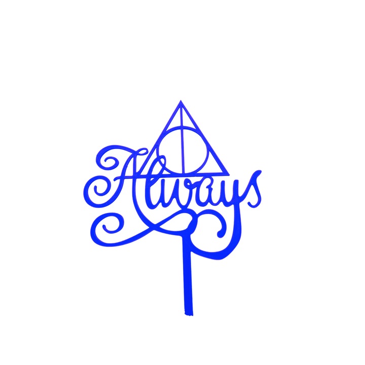 Декорация за торта ALWAYS Хари Потър и Даровете на Смъртта, 18 х 14 см синьо