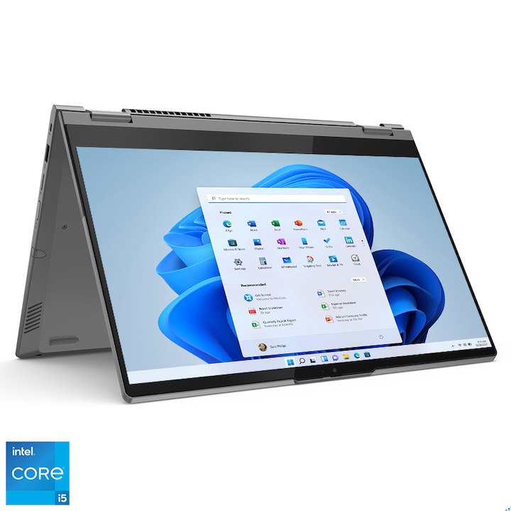 Lenovo ThinkBook 14s Yoga G2 IAP 14" FHD Touch laptop, Intel® Core™ i5-1235U, 16GB, 512GB SSD, Intel® Iris® Xe Graphics, Windows 11 Pro, Nemzetközi angol billentyűzet, Szürke