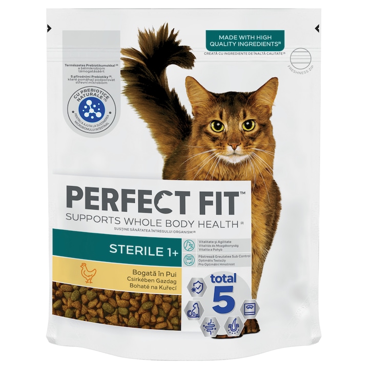 Hrana uscata pentru pisici Perfect Fit Anti-Hairball, pui, 1.4 Kg