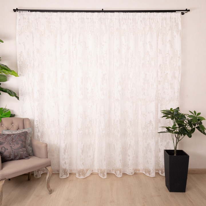 Перде Hiko ICE слонова кост 600x245см, с арматура