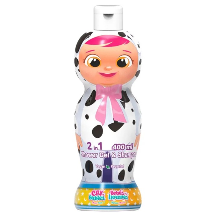Set 2 x Gel de Dus si Sampon Copii Cry Babies, cu Figurina 1D, 400 ml