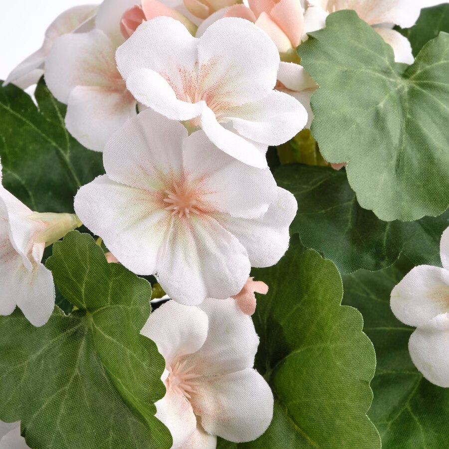 Planta artificiala, interior/exterior, suspendata, Geranium, roz ...