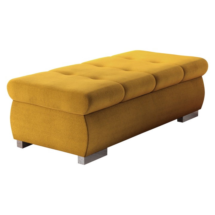 Taburet mare Herkules, MIRJAN24, galben, 120x60x39 cm