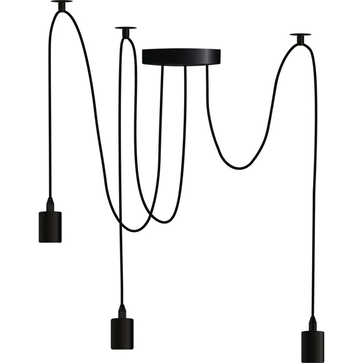 LED полилей LUMILED Spider, 3x LED кабел, 3x E27