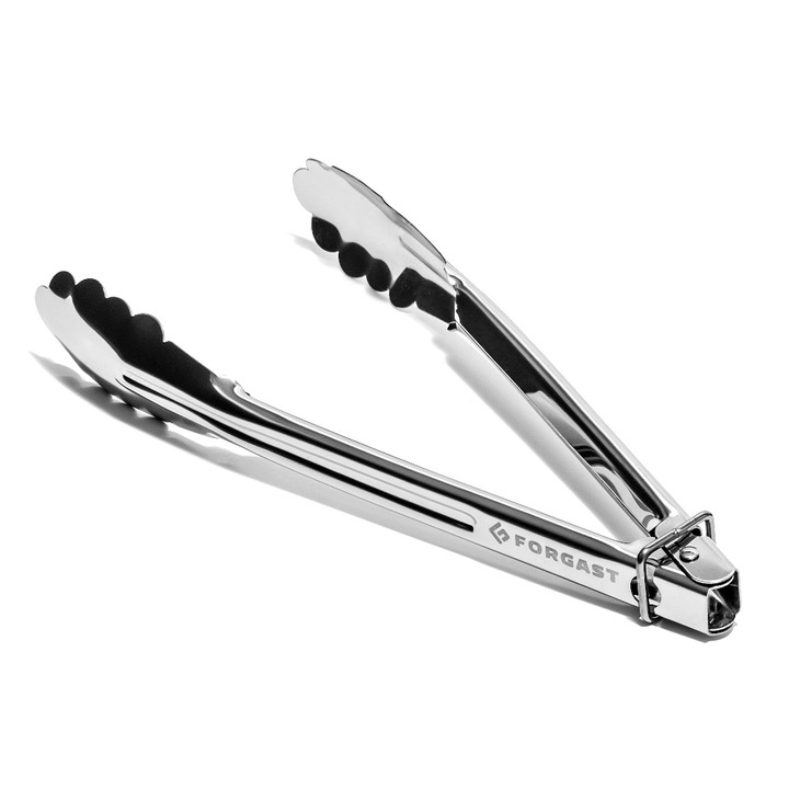 Cleste de bucatarie universale, Forgast, Otel inoxidabil, Lungime 25 cm, Cu blocare cu clesti