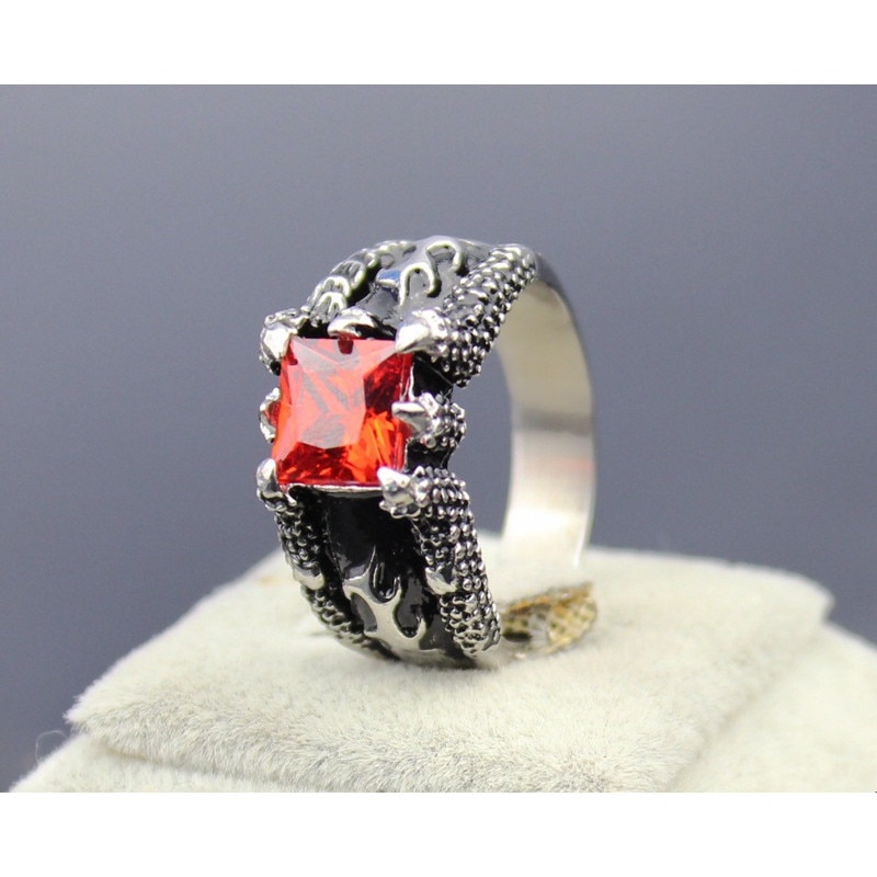 Anello Da Uomo In Acciaio Con Sigillo, Anello Con Artiglio Del Drago - Foto 11