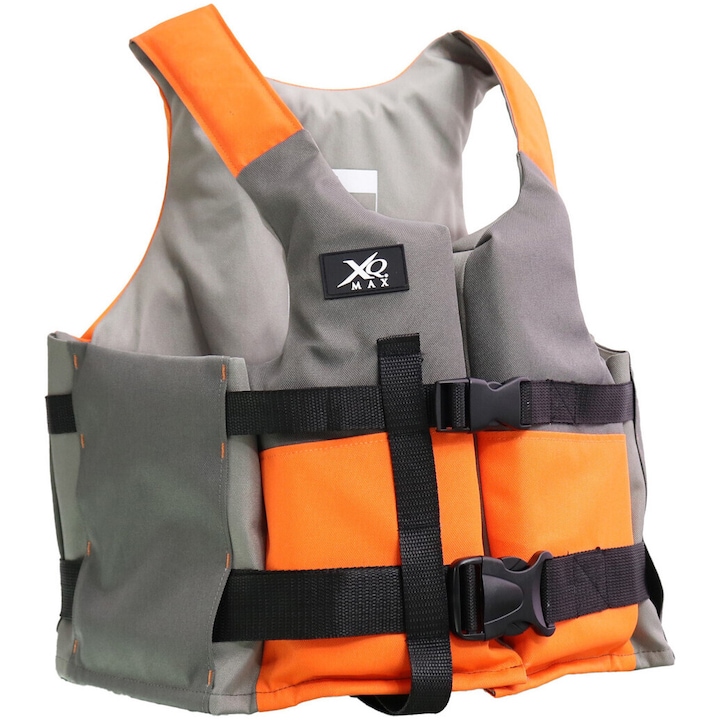 Спасителна жилетка XQ Max, Размер XL, 80-100 кг, Оранжев/Сив