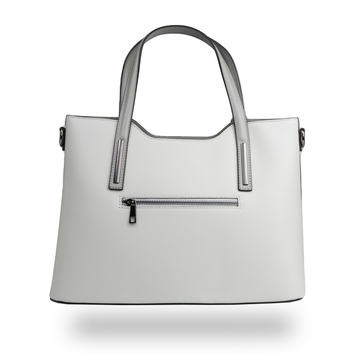 Poseta dama, piele, Toro Nero, Design lover, gri