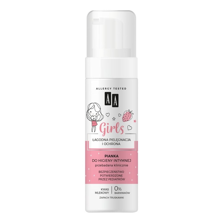 Spuma pentru igiena intima, AA, Capsuni, 150ml