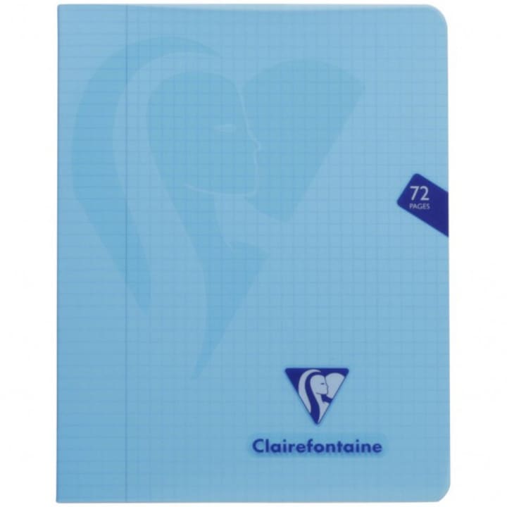 Caiet capsat A5+ Clairefontaine Mimesys, 36 file, 16,5 x 21 cm, Matematica, Albastru