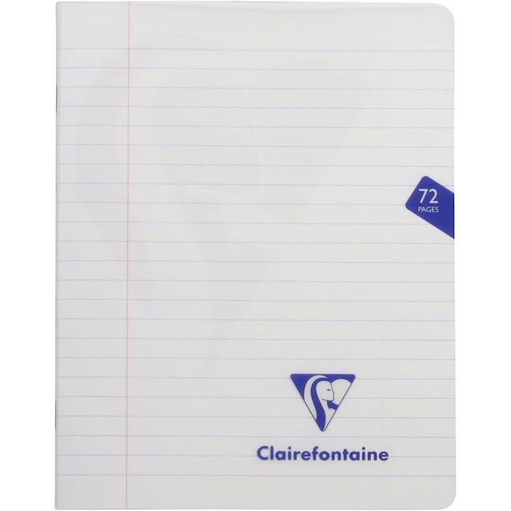 Тетрадка с телбод A5+ Clairefontaine Mimesys, 36 страници, 16,5 x 21 см, Диктовка, Прозрачен