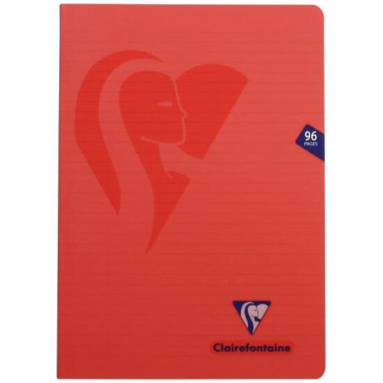 Caiet capsat A4 Clairefontaine Mimesys, 48 file, 29,7 x 21 cm, Dictando, Rosu
