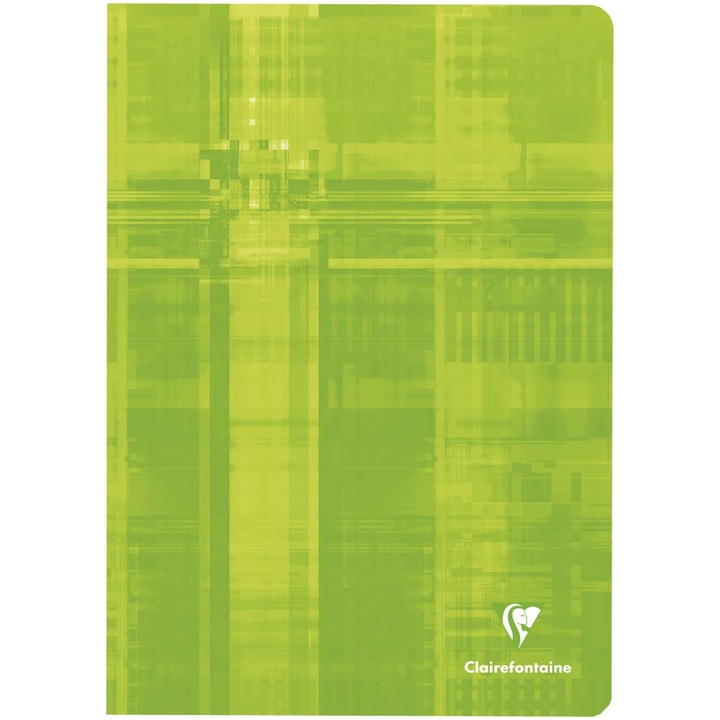 Caiet capsat A5+ Clairefontaine, 60 file, 16,5 x 21 cm , Dictando, Verde