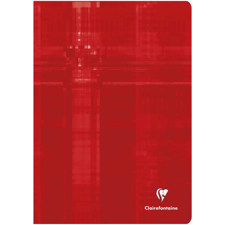 Caiet capsat A5 Clairefontaine, 48 file, 14,8 x 21 cm, Dictando, Rosu