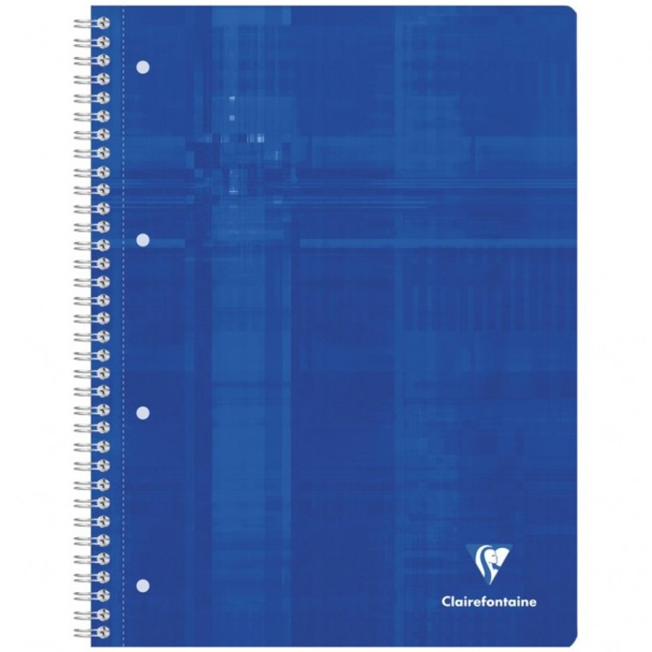 Caiet spira A4+ Clairefontaine Studium, 80 file, margine color, 22,5 x 29,7 cm, Matematica, Albastru