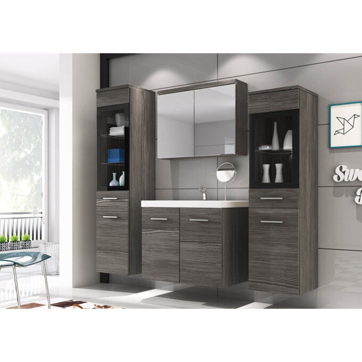 Fürdőszoba garnitúra Sarasota 140 (Barna + Bodega), LED: Nem, 120x35cm